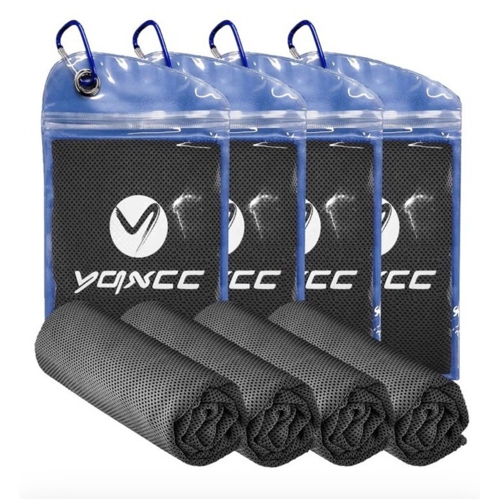 YQXCC 4 Pack Cooling Towel (47"x12") Lightweight, Microfiber Soft Breathab